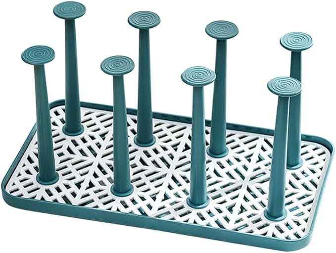 Veemoon Dishes Drying Rack Cup Drain Tray Mug Drainboard: Glass Drying Tray Mug by Veemoon