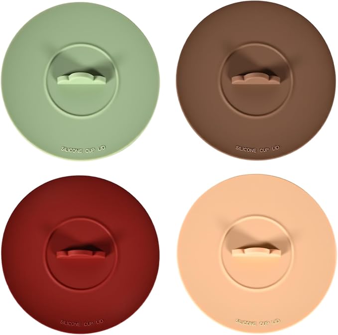 Silicone Cup Covers， Multicolored Silicone Lids by Keweilian