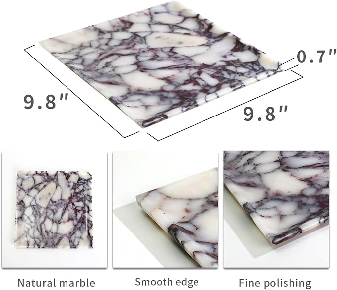 DUANYAN Natural Marble Tray, Coffee Table, Paper Cup, Cake Display, Coffee bar - Image 2