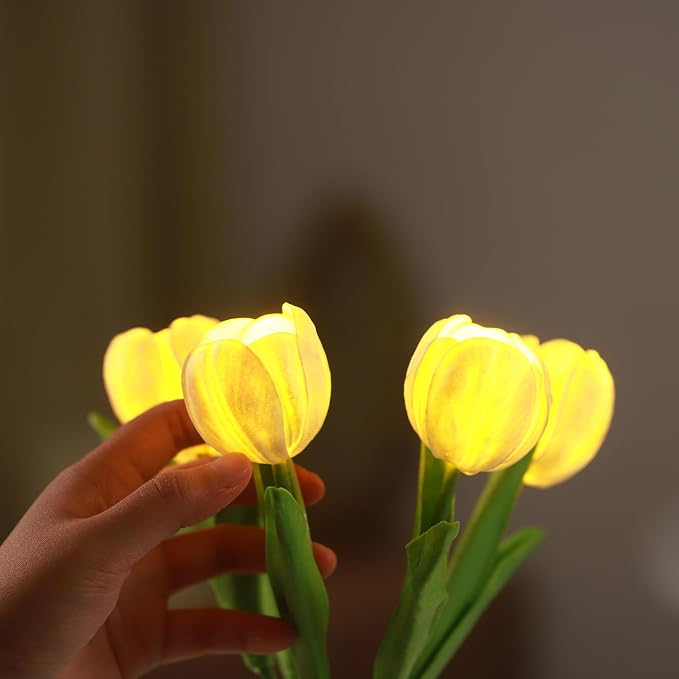 WSYEAR Flower Table Lamp Tulip Desk LED Night Light - Image 4