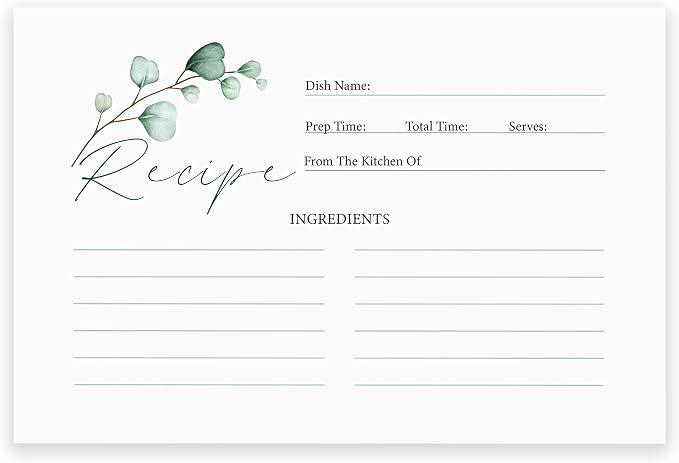 Premium Recipe Cards by CLEVERSIGNS