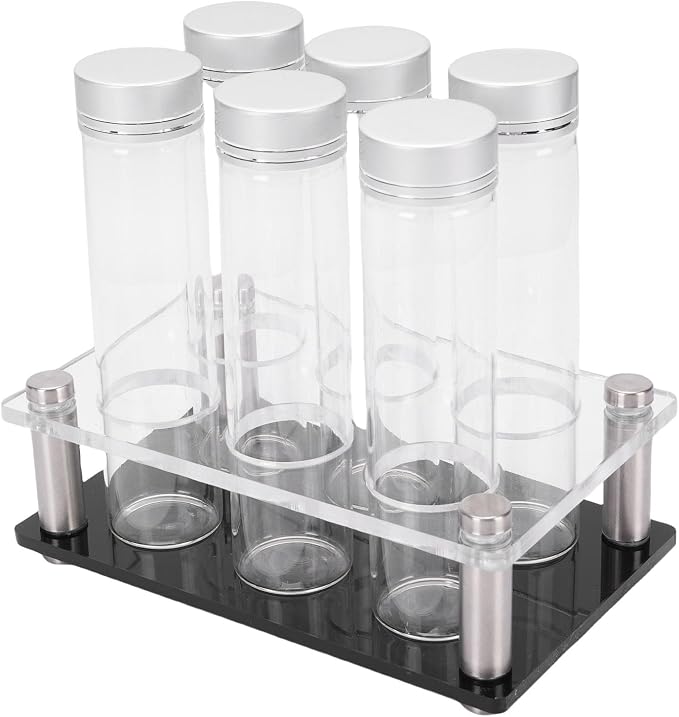 6PCS Coffee Beans Storage Tubes, Coffee Bean Cellar Dosing Glass Vials by Vvikizy