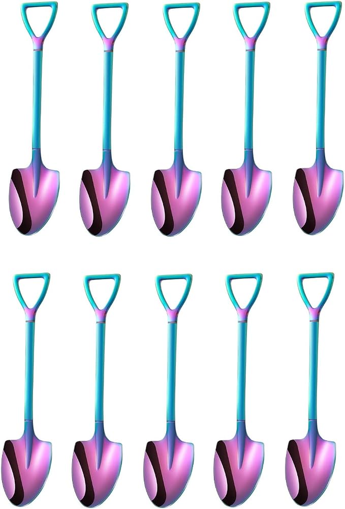 20 Pack Stainless Steel Mini Coffee Spoons, 4.7 Inches Shovel Shape Demitasse by SZLFSX