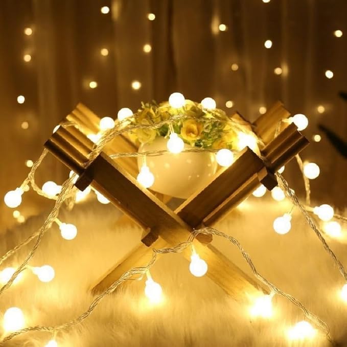 Globe USB String Lights, 20ft 40 LED Globe USB Powered Fairy Lights Warm White - Image 2