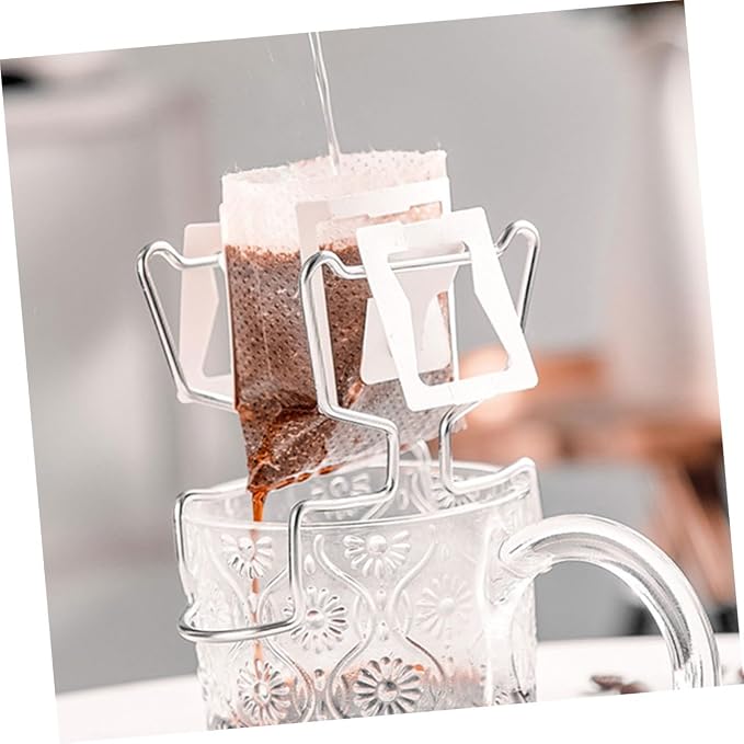 2pcs Portable Stainless Steel Drip Bag Stand Reusable Filter Paper Holder - Image 4