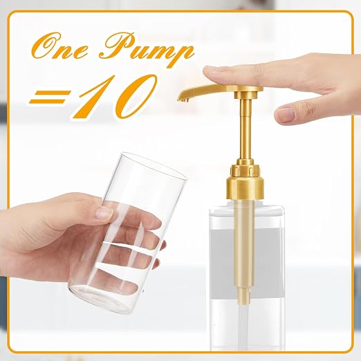 10 Pcs Coffee Syrup Pumps with Tip Covers, Compatible with Monin 750ml Glass - Image 3