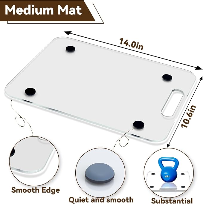 Appliance Slider for Coffee Maker, Acrylic Sliding Tray for Kitchen Countertop - Image 5
