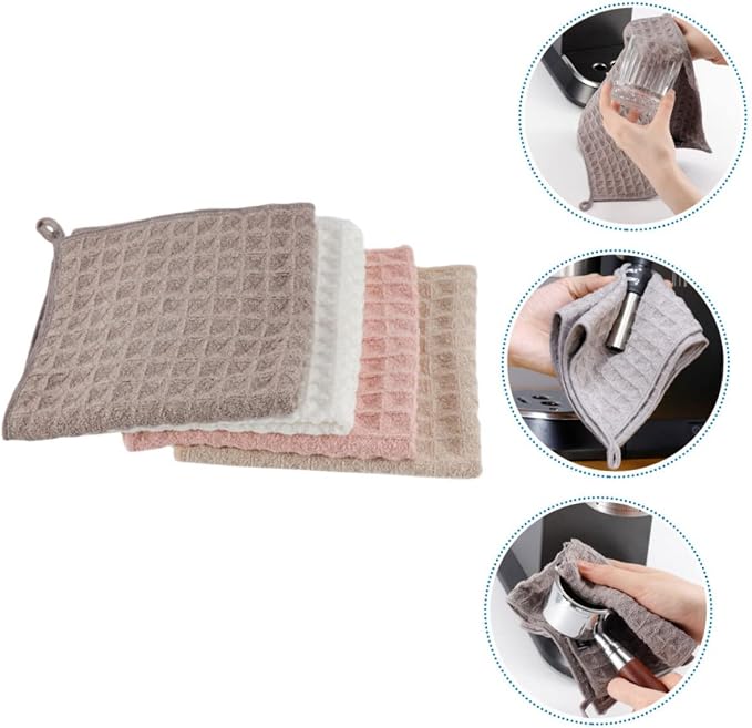 FOMIYES 4pcs Multi-use Coffee Machine Cleaning Cloths Absorbent Dish Towels - Image 8
