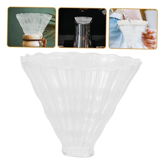 Vaguelly 2pcs Heat-Resistant Glass Coffee Dripper Funnel Coffee Filter Tool - Image 6