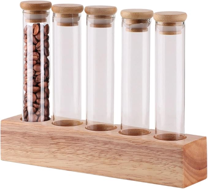 Single Dose Coffee Bean Storage Tubes Glass Coffee Beans Storage Containers - Image 4