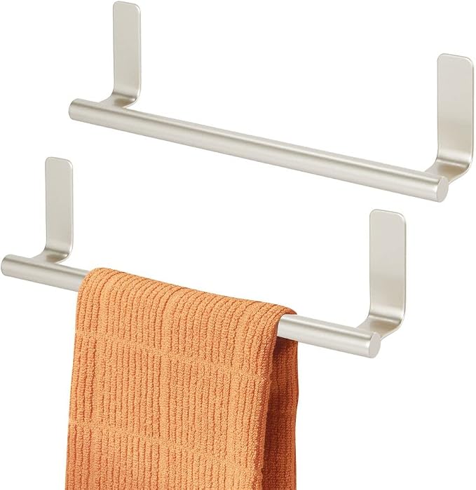 mDesign Steel Wall-Mounted Towel Rack Storage Holder by mDesign