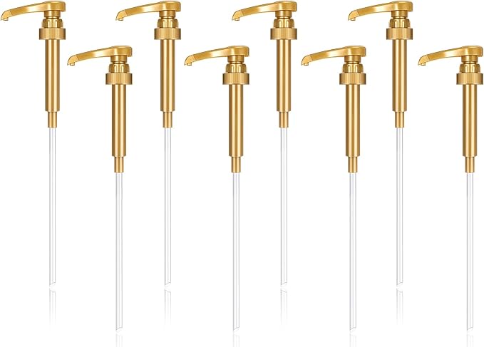 Zopeal 8 Pieces Coffee Syrup Pump Dispenser Fits 750ml/25.4oz Bottles, Skinny by Zopeal