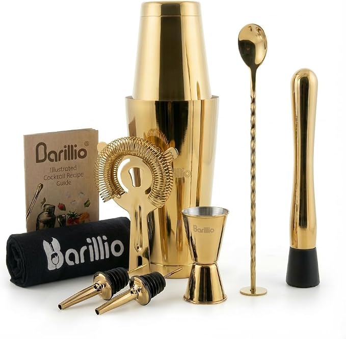 Barillio Gold Boston Shaker Set by Barillio