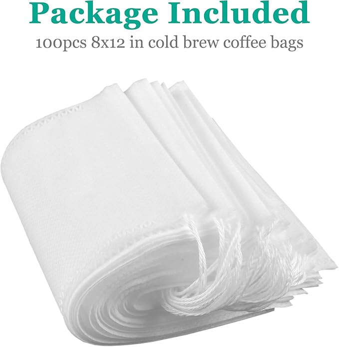 Yzurbu 100pcs 8''x12'' Cold Brew Coffee Bags, No Mess Disposable Filter Bag - Image 6