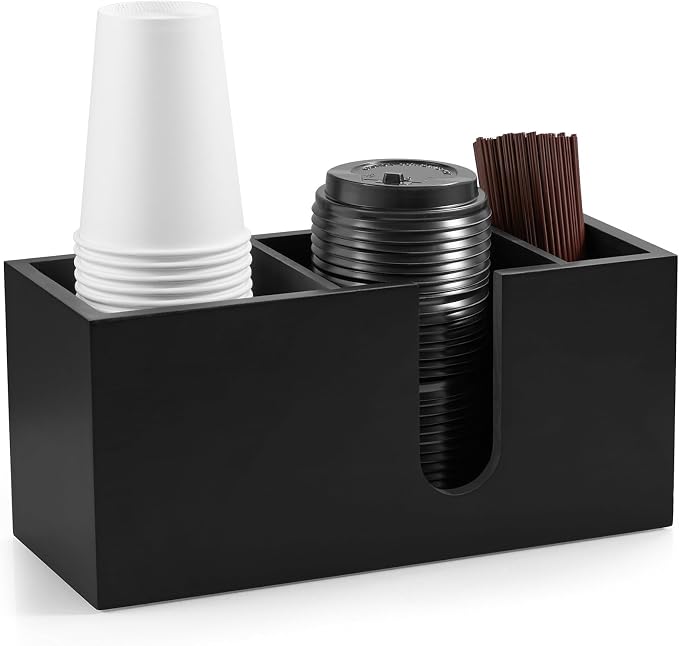 ALELION Large Black Coffee Cup Organizer by ALELION
