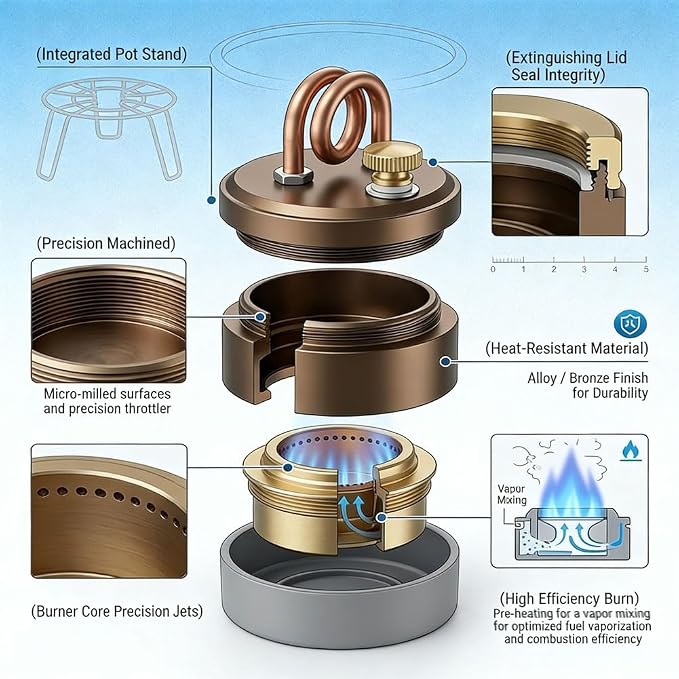 High-Power Portable Mini Outdoor Spirit Burner & Alcohol Stove, 2026 Gear - Image 5