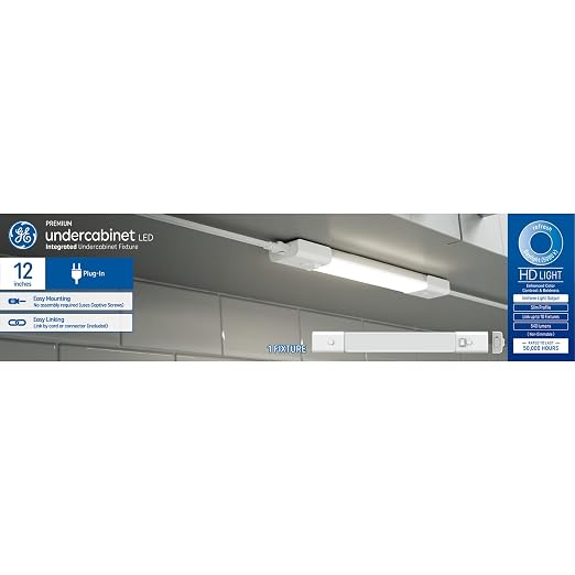GE LED HD+ Undercabinet Light Fixture, Linkable Integrated Slim Profile Fixture by Unknown