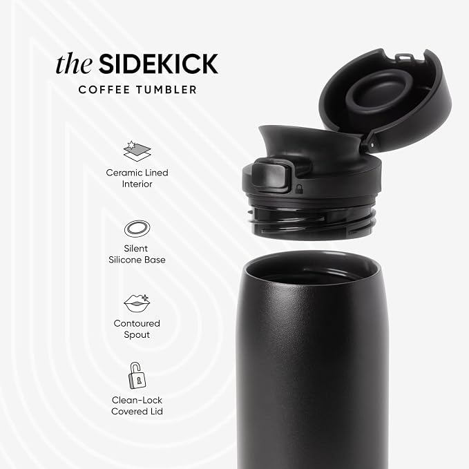 Simple Modern Sidekick Travel Coffee Mug | Ceramic-Lined Insulated Stainless - Image 4
