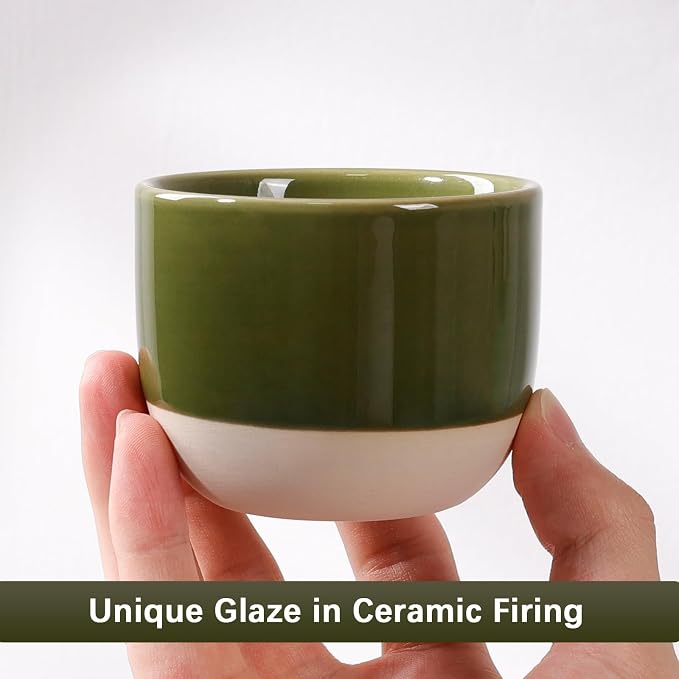 Ceramic Espresso Cups Set, Espresso Coffee Mugs, Special Glazed Demitasse Cups - Image 5