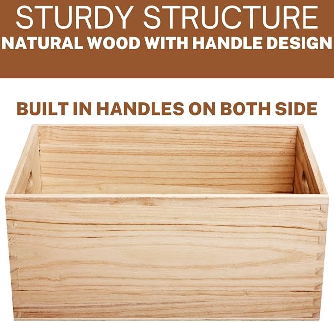 Oojami Unfinished Wooden Crates 4 Pack - Image 3