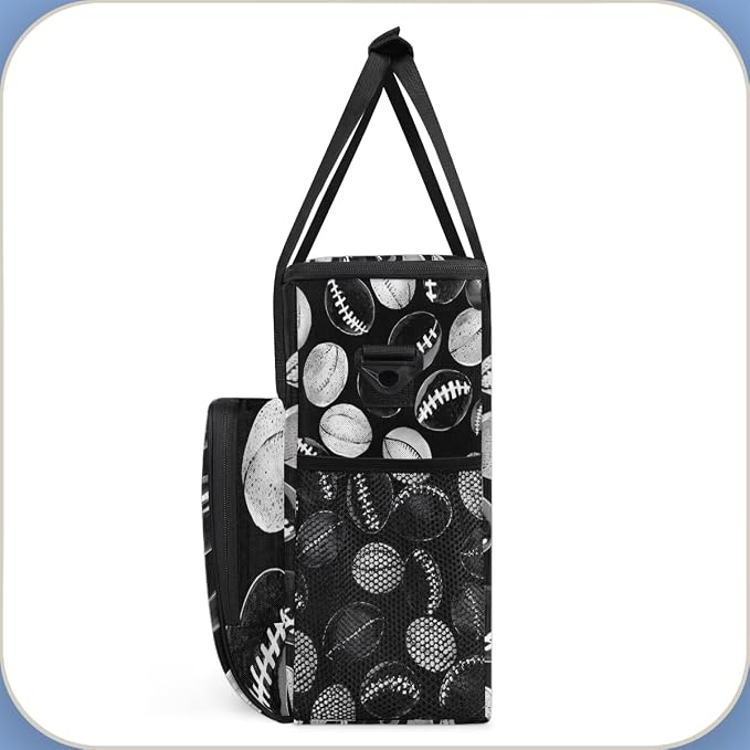 Football Coffee Maker Travel Bag, Portable Storage Tote Bag - Image 4