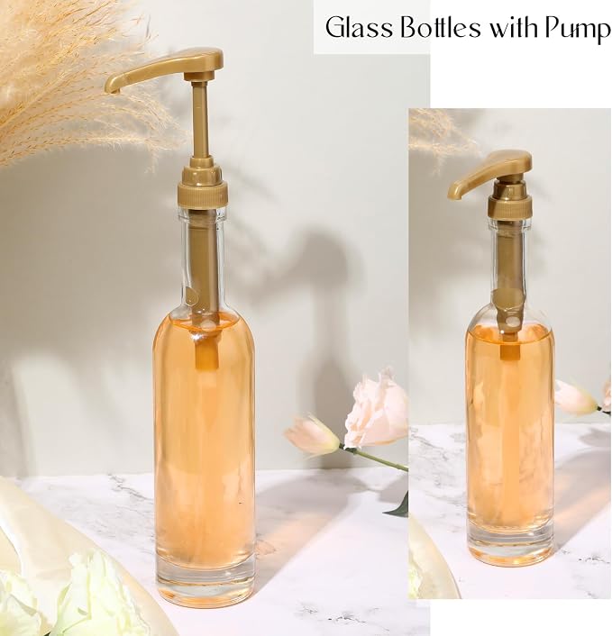 Baderke 8 Pack Glass Coffee Syrup Dispenser Bottles - Image 3