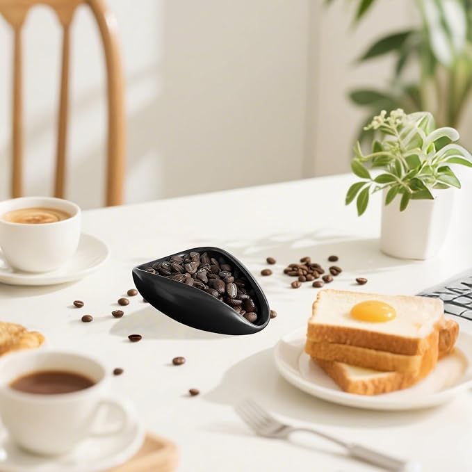 3 PCS Coffee Bean Dosing Cup Set, Ceramic Triangle Bowl, Glass Sprayer - Image 2