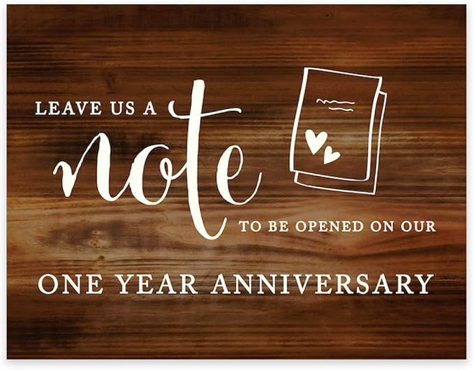 Andaz Press Wedding Party Signs, Rustic Wood Print, 8.5x11-inch, Time Capsule by AndazPress