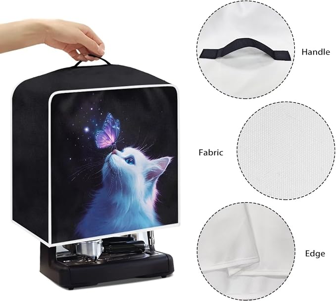White Cat Butterfly Coffee Machine Covers Anti Dust Covers - Image 5