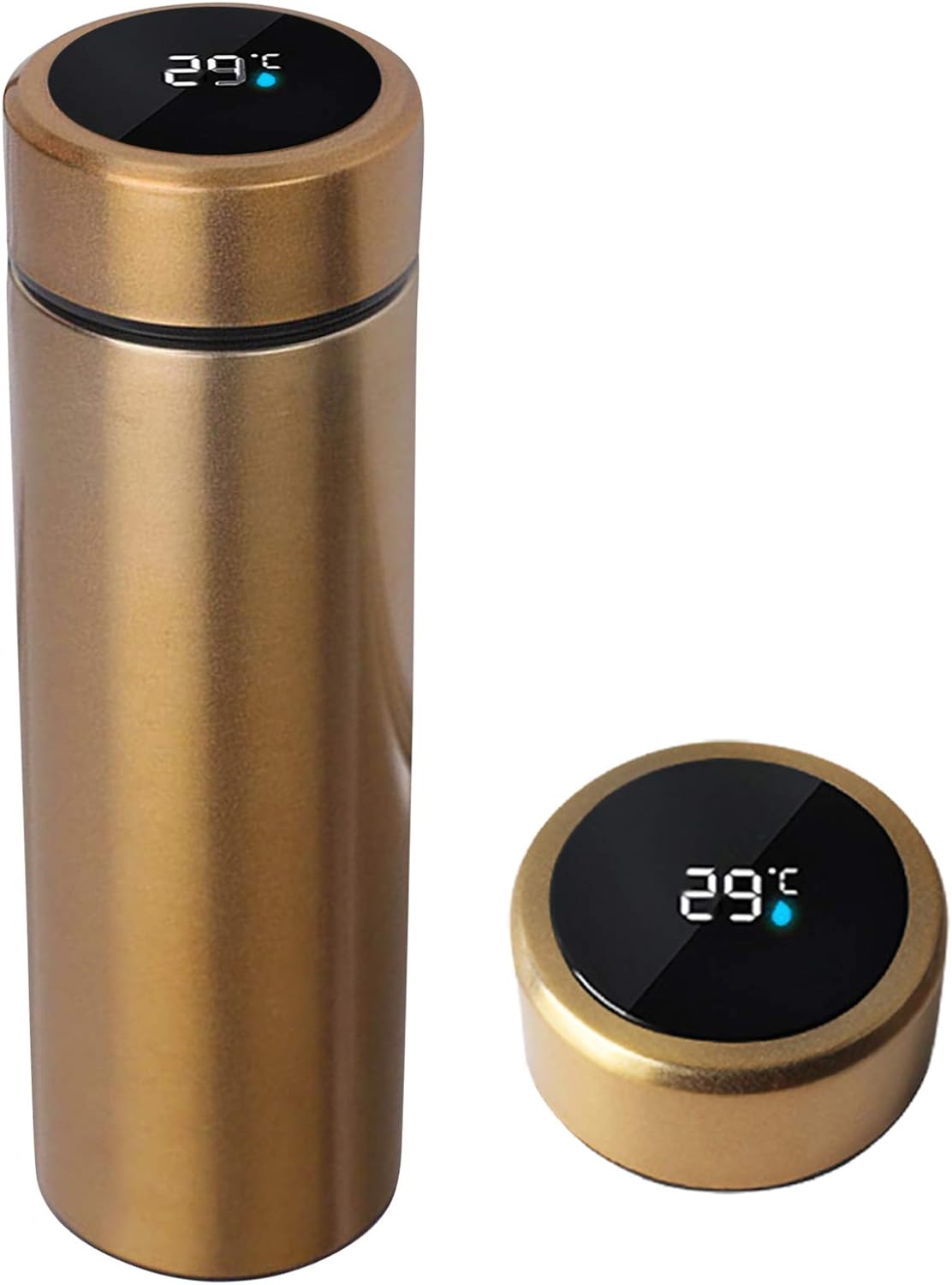 Water Bottle with LED Temperature Display,Double Walled Vacuum Insulated Water Bottle,Stainless Steel Sports AutomotiveTravel Mug,BPA-free Leak Proof Keep Cold and Keep Warm 12H