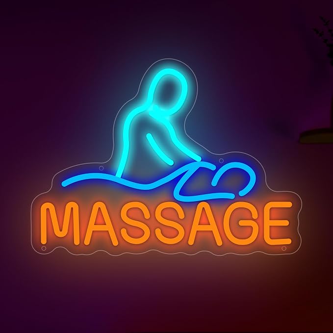 Massage Neon Sign for Wall Decor, Massage Led Signs, Dimmable USB Powered Neon - Image 8