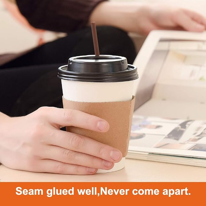 Coffee Sleeves - 500 count SPRINGPACK Disposable Corrugated Hot Cup Sleeves - Image 2