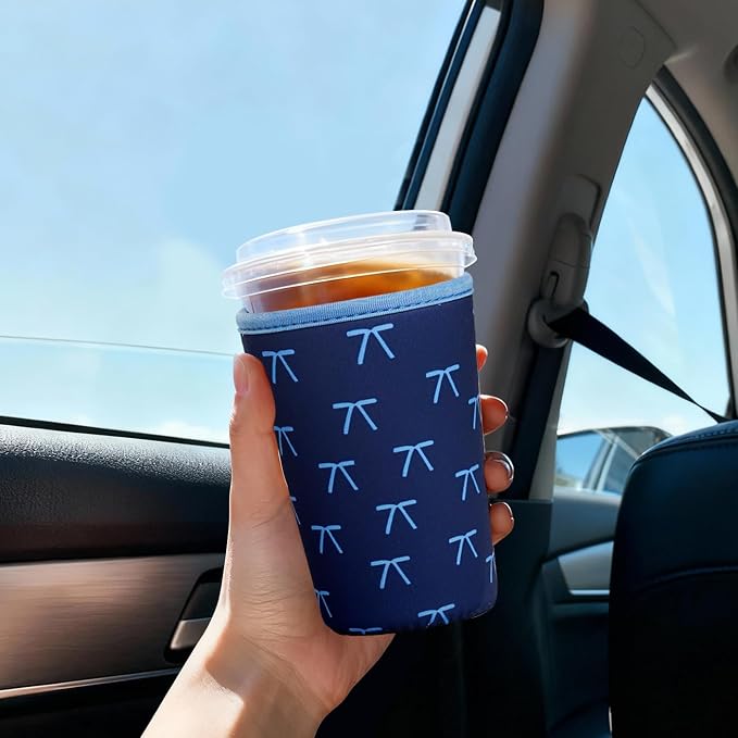 Reusable Insulated Sleeve for Iced Coffee Cup, Beverage Holder for Iced Coffee - Image 3