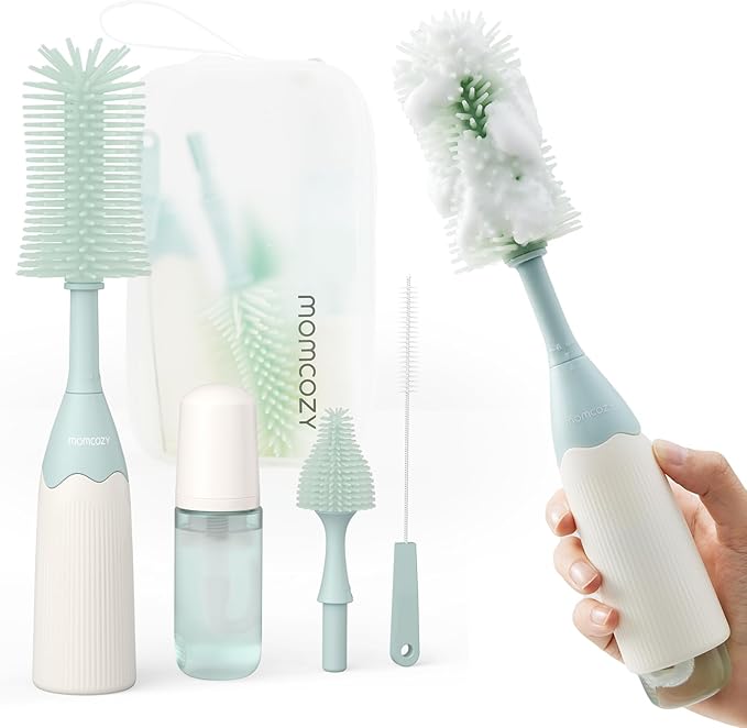 Momcozy Bottle Brush Kit with Push-Press Foam Design by Momcozy