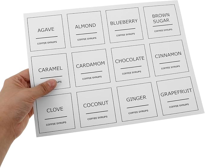 Generic 5 Sets Coffee Syrup Labels - Image 6
