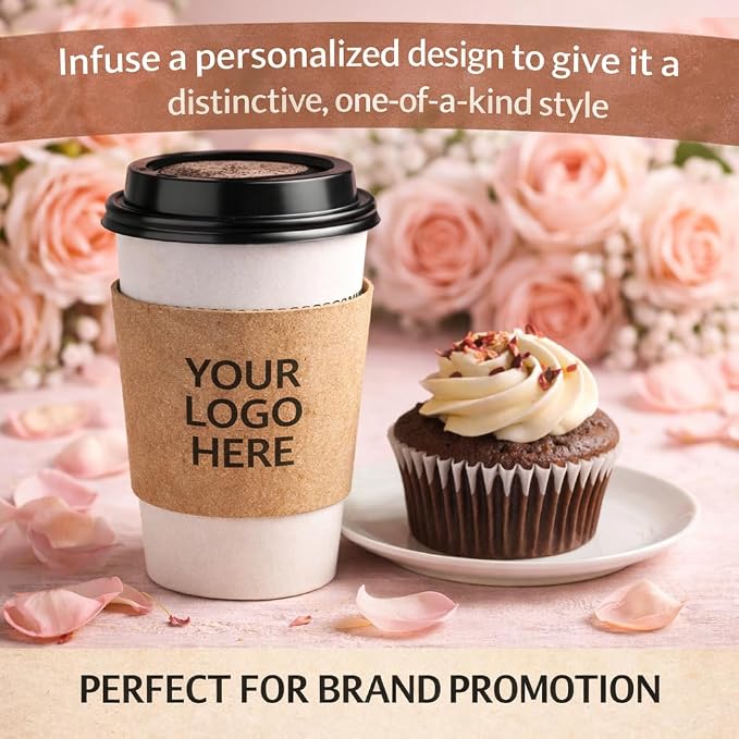 2000 Pack Coffee Cup Sleeve for 10 oz-24 oz Hot Cold Drinks Disposable - Image 5