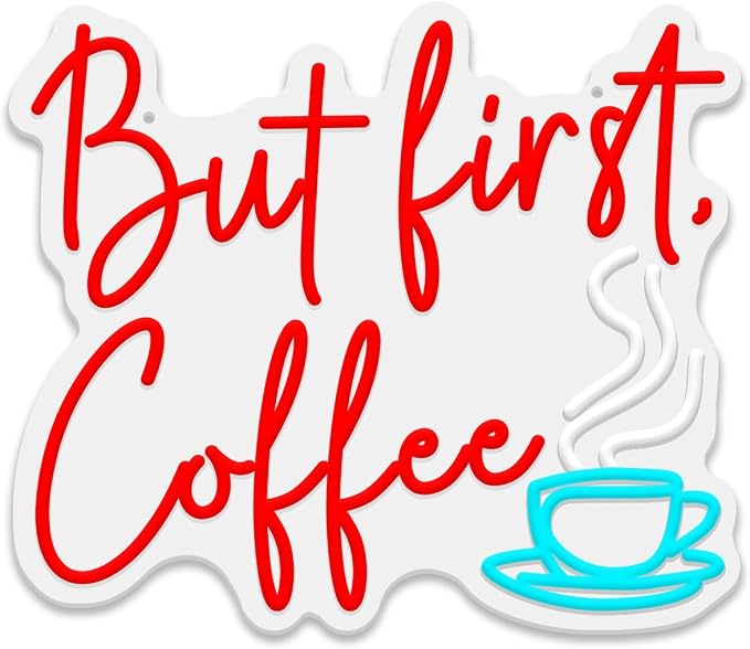 But First Coffee Neon Sign Led Neon Light Signs 5V Home Coffee Station Kitchen - Image 7