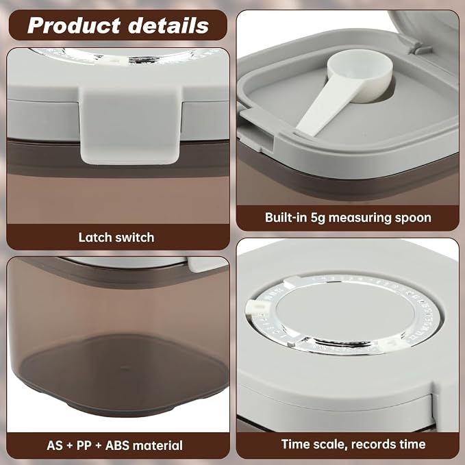 Airtight Coffee Canister, Coffee and Dry Food Storage Container - Image 3