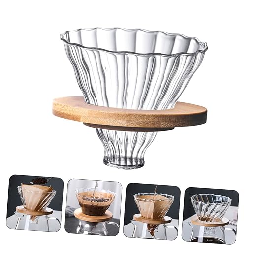 KALLORY 1Set High Borosilicate Glass Coffee Drip Filter Cup - Image 6