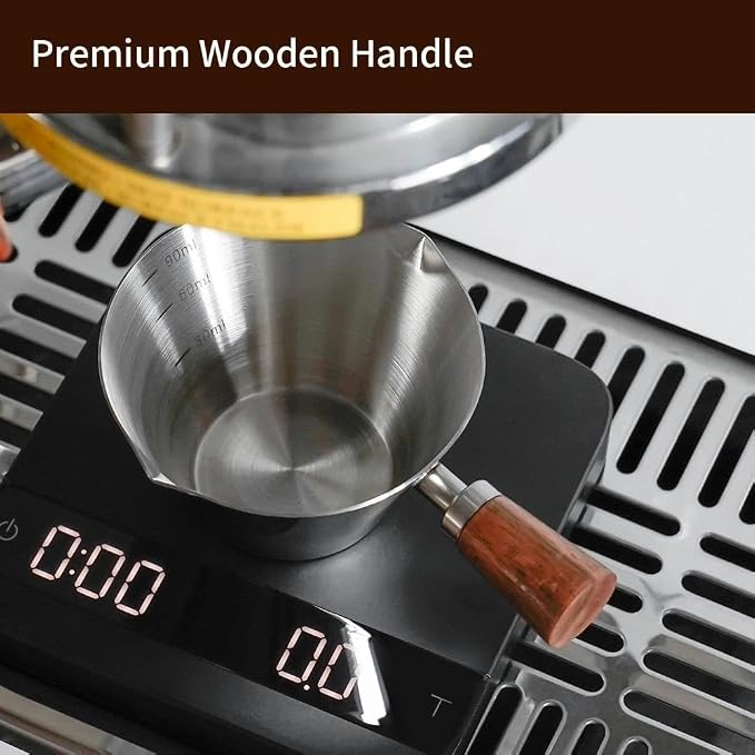 watchget Stainless Steel Espresso Cups, Double Spout & Dual Scale Measuring Cup - Image 6