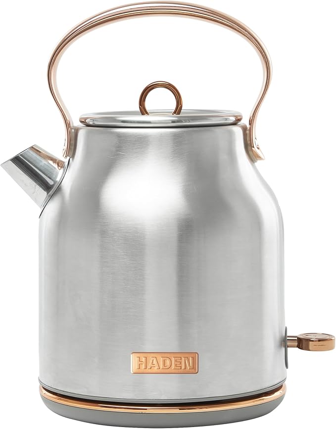 Haden Heritage 1.7 Liter Stainless Steel Electric Kettle, Hot Water Kettle by Unknown