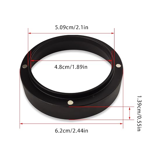 51mm Dosing Funnel, Aluminum Coffee Dosing Ring Espresso Portafilter Funnel - Image 3