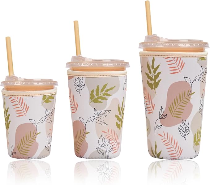Reusable Insulated Sleeve for Iced Coffee Cup, Beverage Holder for Iced Coffee by Unknown