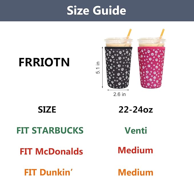 2 Pack Reusable Iced Coffee Sleeves - Image 2