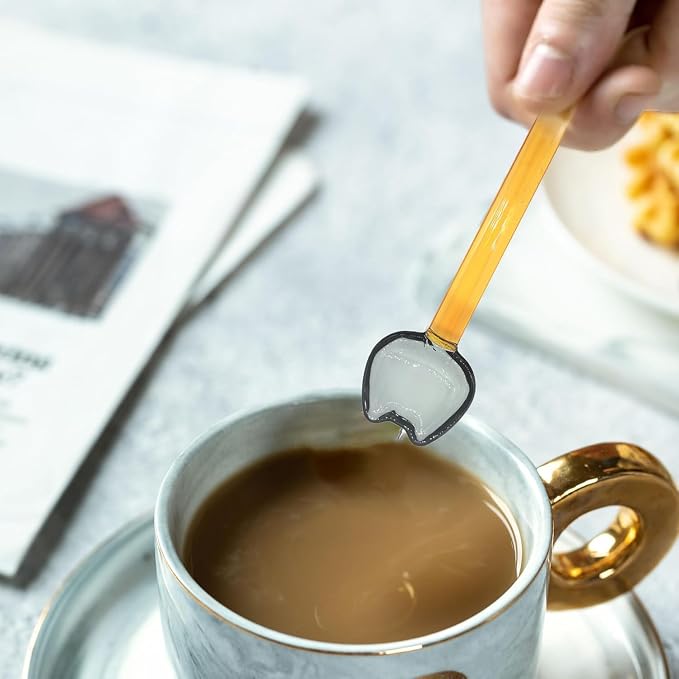 5 Pieces Coffee Spoons, Glass Coffee Stirring Spoon, Espresso Stirring Spoon - Image 8