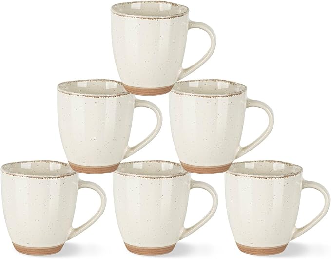 AmorArc 12oz Ceramic Coffee Mugs set of 6, Stylish Coffee Mugs by AmorArc
