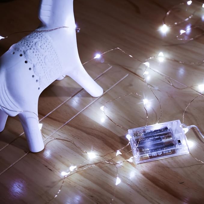 Ariceleo Led Fairy Lights Battery Operated, 2 Packs Mini Battery Powered Copper by Ariceleo