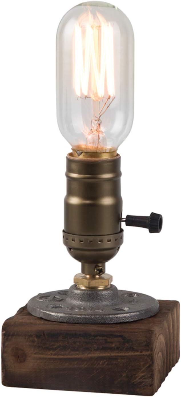 Vintage Table Lamp, Industrial Nightlight Steampunk Desk Lamp by OuXean
