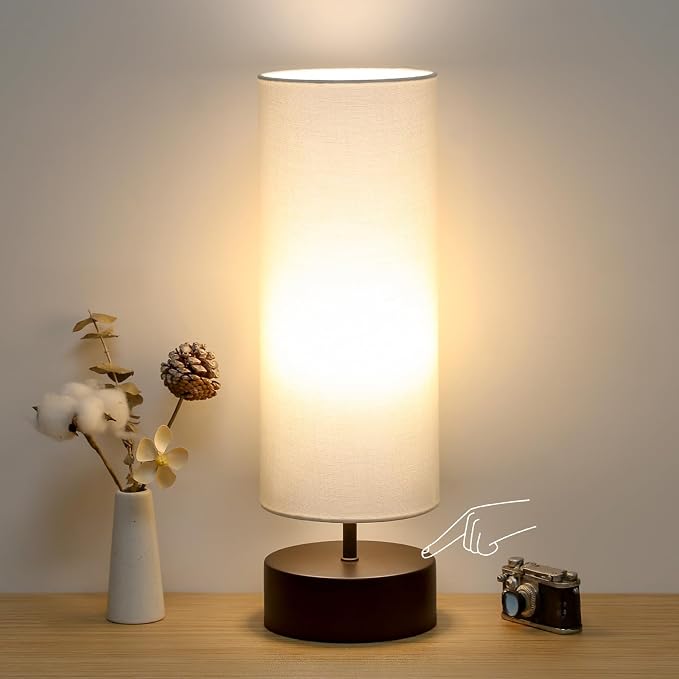 3 Way Dimmable Touch Control Table Lamp, Bedside Table Lamp by Seasidevillage