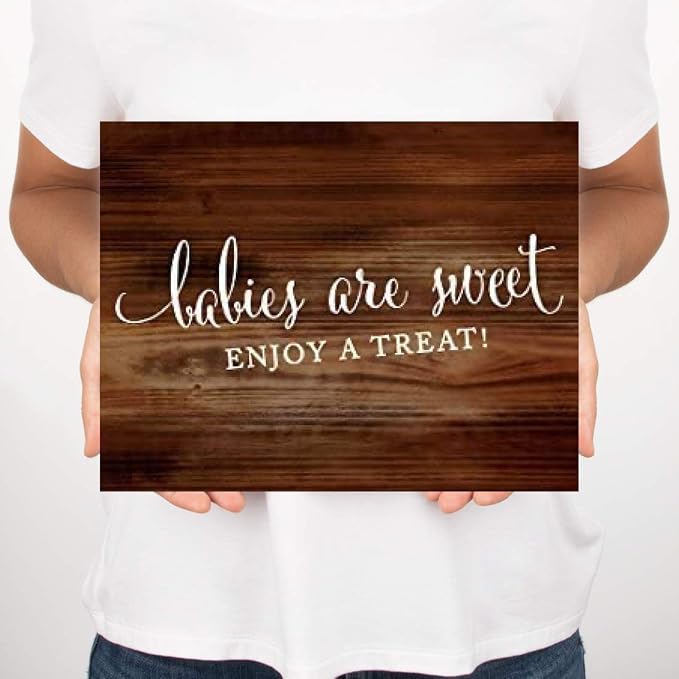 Andaz Press Baby Shower Party Signs, Rustic Wood Print, 8.5x11-inch, Babies are - Image 5